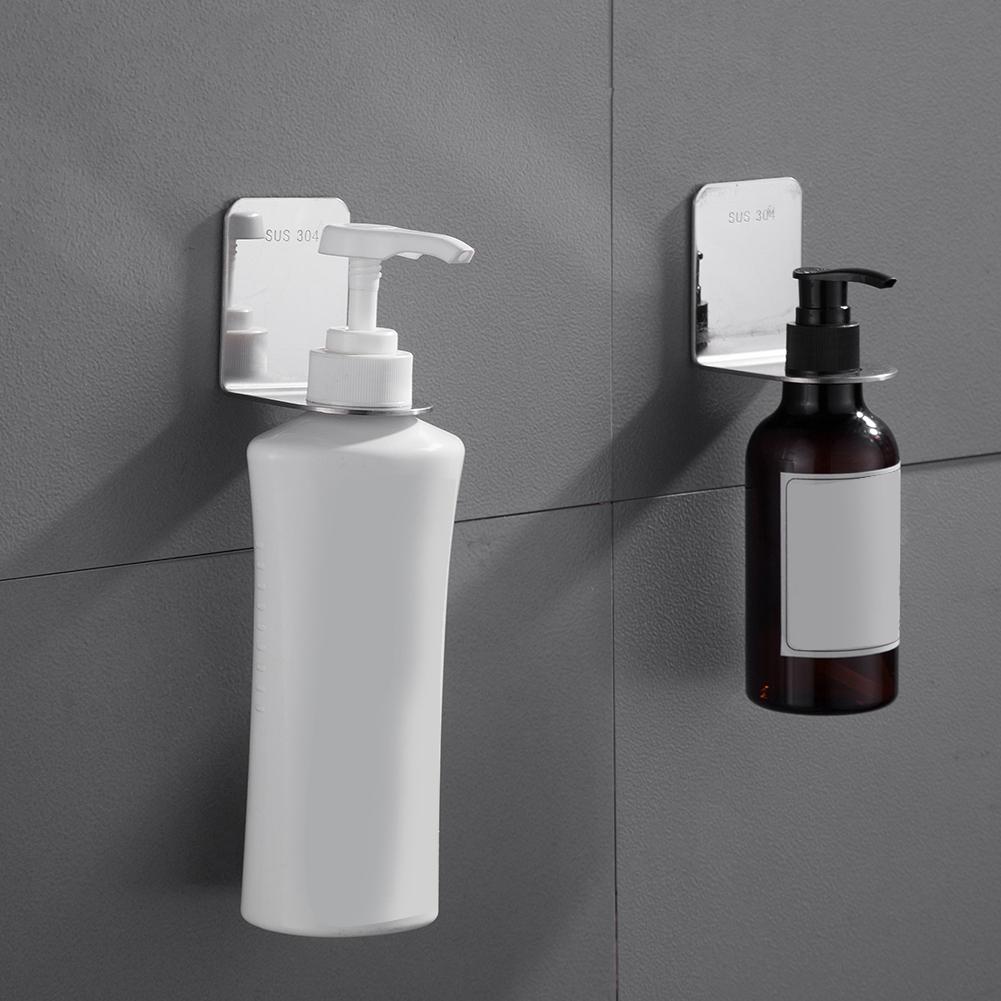 Multifunction 304 Stainless Steel Wall Mounted Soap Bottle Rack Holder Bathroom Kitchen Supply