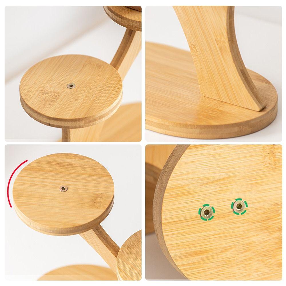 Bamboo Wood Flowerpot Tray Multi-layer Plants Stand Succulents Bonsai Organizer Gardening Supplies Desktop Ornament Flower Rack