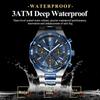 POEDAGAR Top Luxury Man Wristwatch Date Waterproof Luminous Chronograph Watch for Men Stainless Steel Quartz Watches Reloj