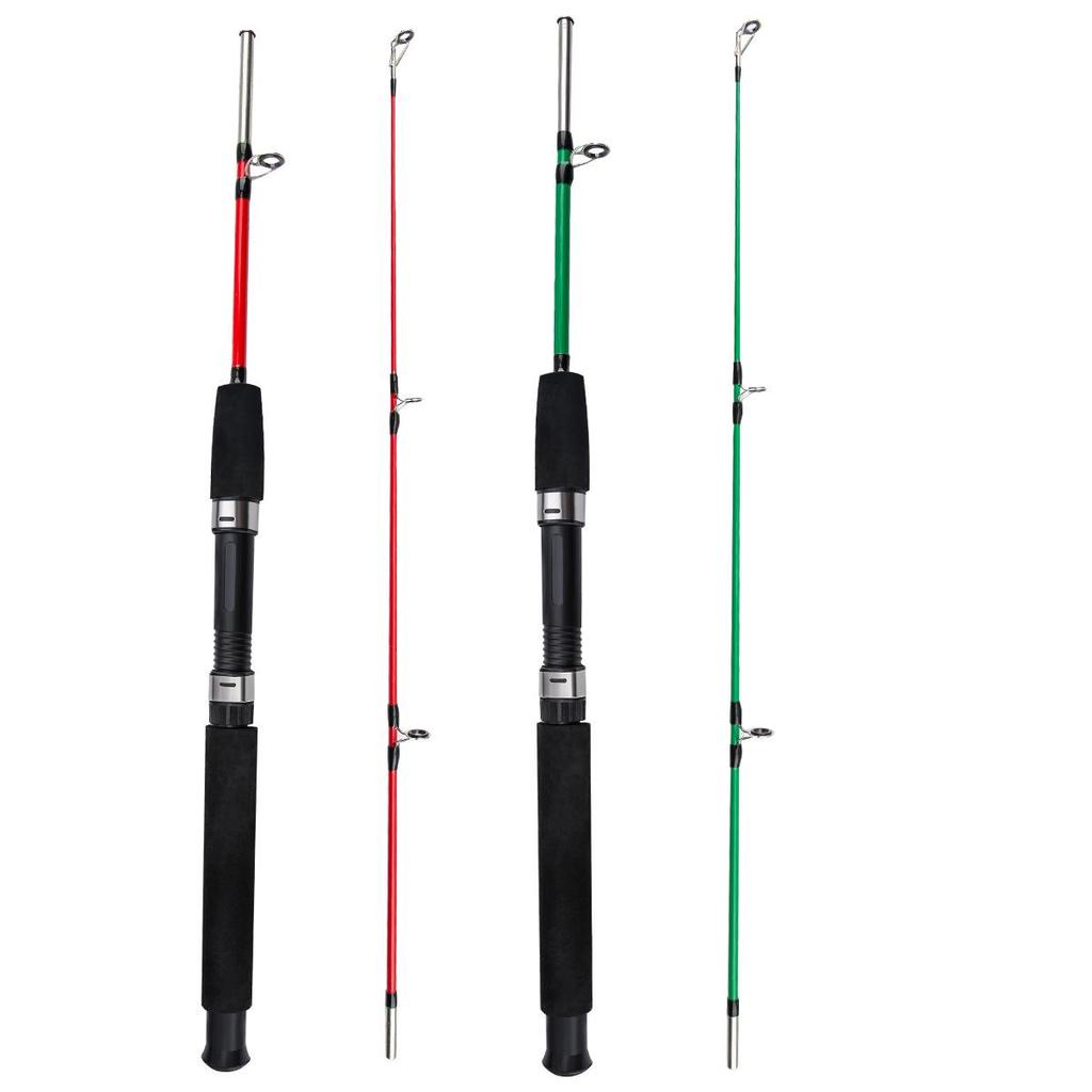 Fiberglass Long Cast Spinning Fishing Rod with Straight Handle