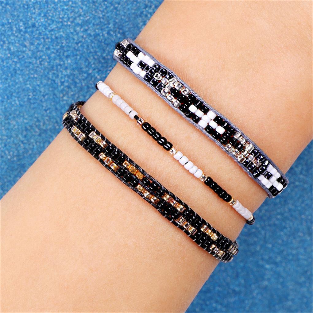 1 Set Beaded Bracelet Adjustable Strand Comfortable Braided Bracelets Handmade Jewelry Sets Women Accessories for Teen Girls