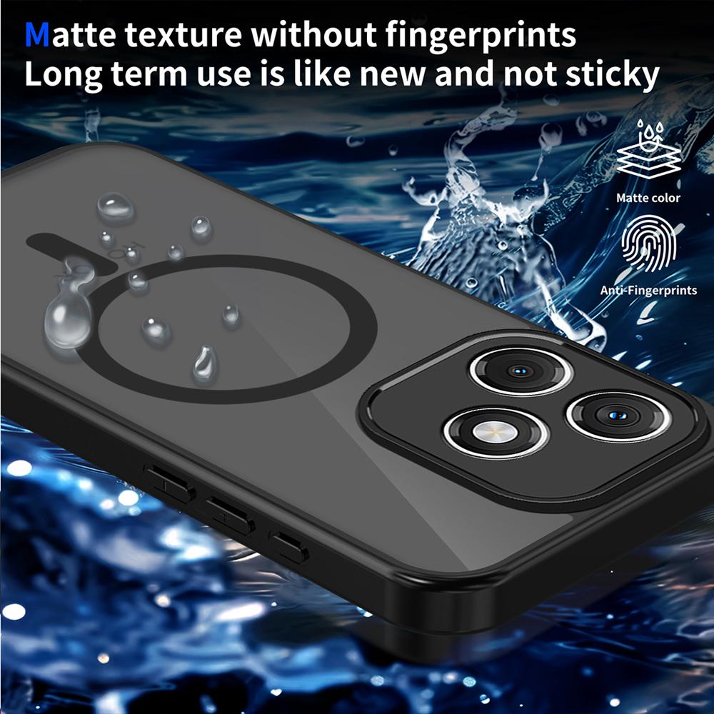 KEYSION Magnetic Phone Case for for HONOR X8d Silicone+PC Matte Translucent Clear Shockproof Back Cover for Huawei Honor X8D