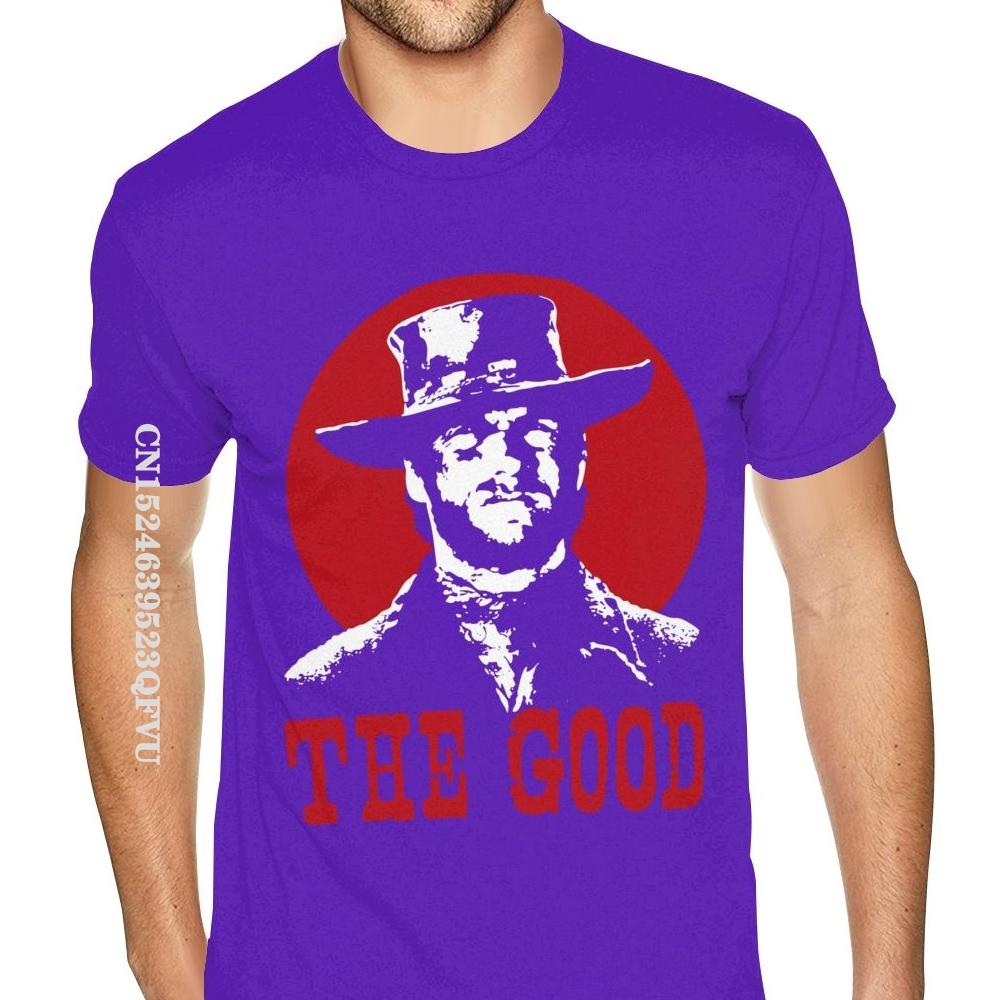 Geometric The Good The Bad And The Ugly Clint Eastwood Tee Shirts Tshirt Man Graphic Black Tees Shirt