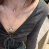 Vivienne Westwood Limited Star Moon Myth Orb Necklace, Colorful Crystal UFO 3D Saturn Pendant Sweater Chain for Women
