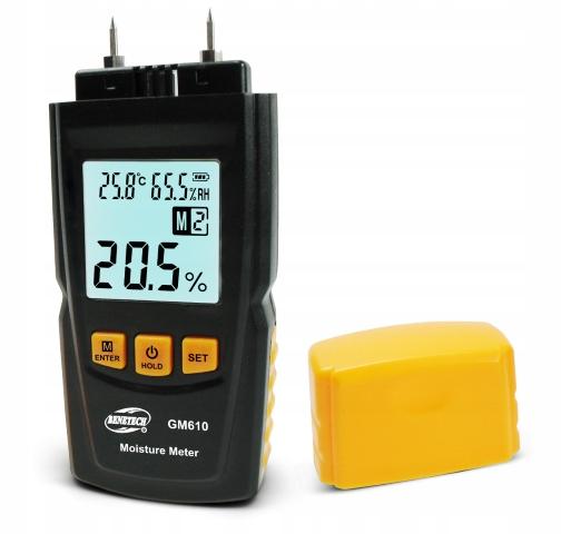 Benetech GM610 3in1 Houtvochtmeter + Omgevingstemperatuur + luchtvochtigheid - 28 houttypen - Hold + Max functie