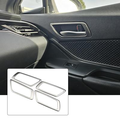 Car Interior Door Handle Frame Cover Decoration Sticker Trim for Toyota C-HR CHR 2016-2020 2021 2022 Stainless Steel Accessories