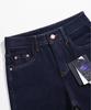 Clearance: Women's Deep Blue High-Waisted Slim-Fit Straight Leg Jeans with Rolled Hem