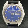 USED SWISS FAVRE LEUBA GENEVE DUOMATIC 1906 MENS BLUE DIAL WATCH A432155-2 R110-a432155
