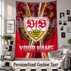 Wandbehang-Wandteppich mit individuellem Namen & Text, VfB Stuttgart FC Dekorativer Wandteppich für Schlafzimmer