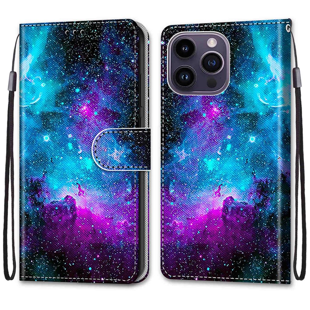 Husă de piele pictată de lux, tip portofel, tip carte, pentru iPhone 16, 15, 14, 13, 12 Pro Max, 15Pro, 16Pro, iPhone 11