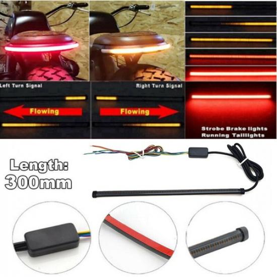 Brake Light Strip Waterproof 30cm Motorcycle Sequential Flowing LED Tail