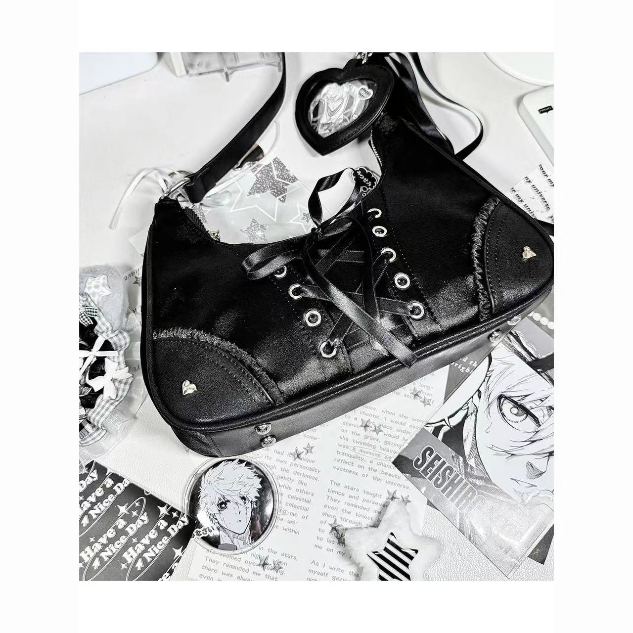 

Fashion design limited Spice Girls 2024 Сумка для сповіді болю Бар прийому їжі Бар для щоденних поїздок під пахвами Жіноча сумка чорний
