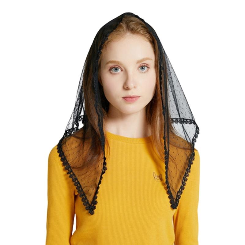 

Women Lace Bandana Outdoor Camping Photo Shoot Lace Triangle Kerchiefs Holiday Seasides Getaways Bandana for Travel 1