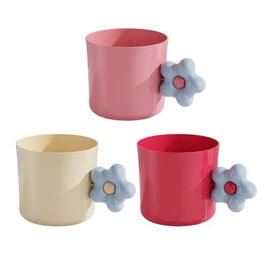 Flower Toothbrush Holder for Kids, Cute Rinse Cup with Handle, Toddler Bathroom Toothbrush Cup for Bedroom