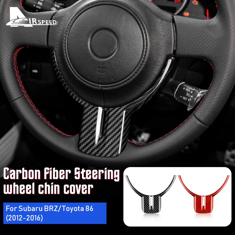 Echte Kohlefaser Lenkradabdeckung Aufkleber für Subaru BRZ Toyota 86 2012-2016 Innenausstattung