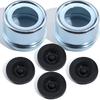 2Pcs Trailer Axle Dust Cap Cup Grease Cover 1.98" Hub With Extra 2 Rubber Plugs,Trailer Axle Wheel Hub And Bearing Dust Cap For Most 2000 To 3500