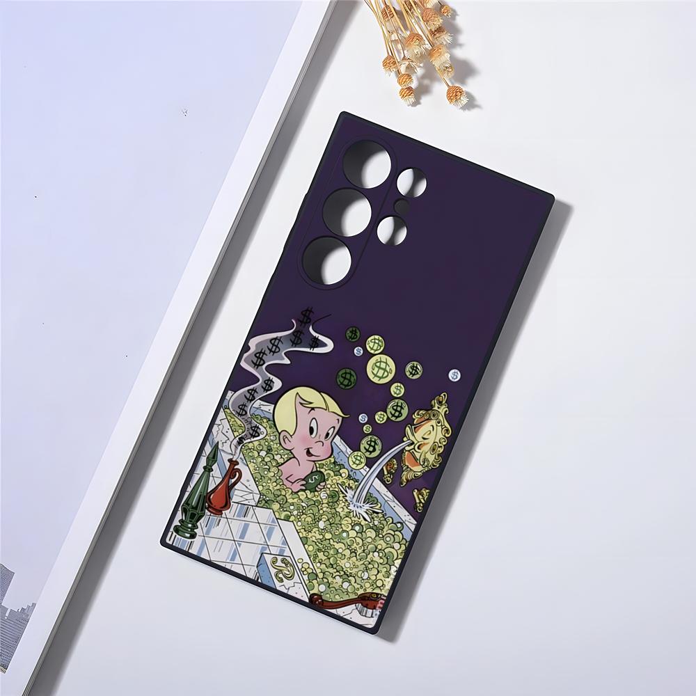 Cartoon Richie Rich Phone Case For Samsung S24 Ultra S23 Fe S22 S20 S21 Plus Galaxy A54 A34 A24 A53 Note 20 Cover