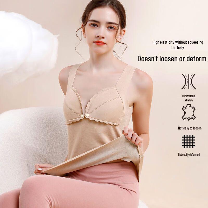 Lonsa Women's Velvet-Lined Thermal Maternity & Nursing Top