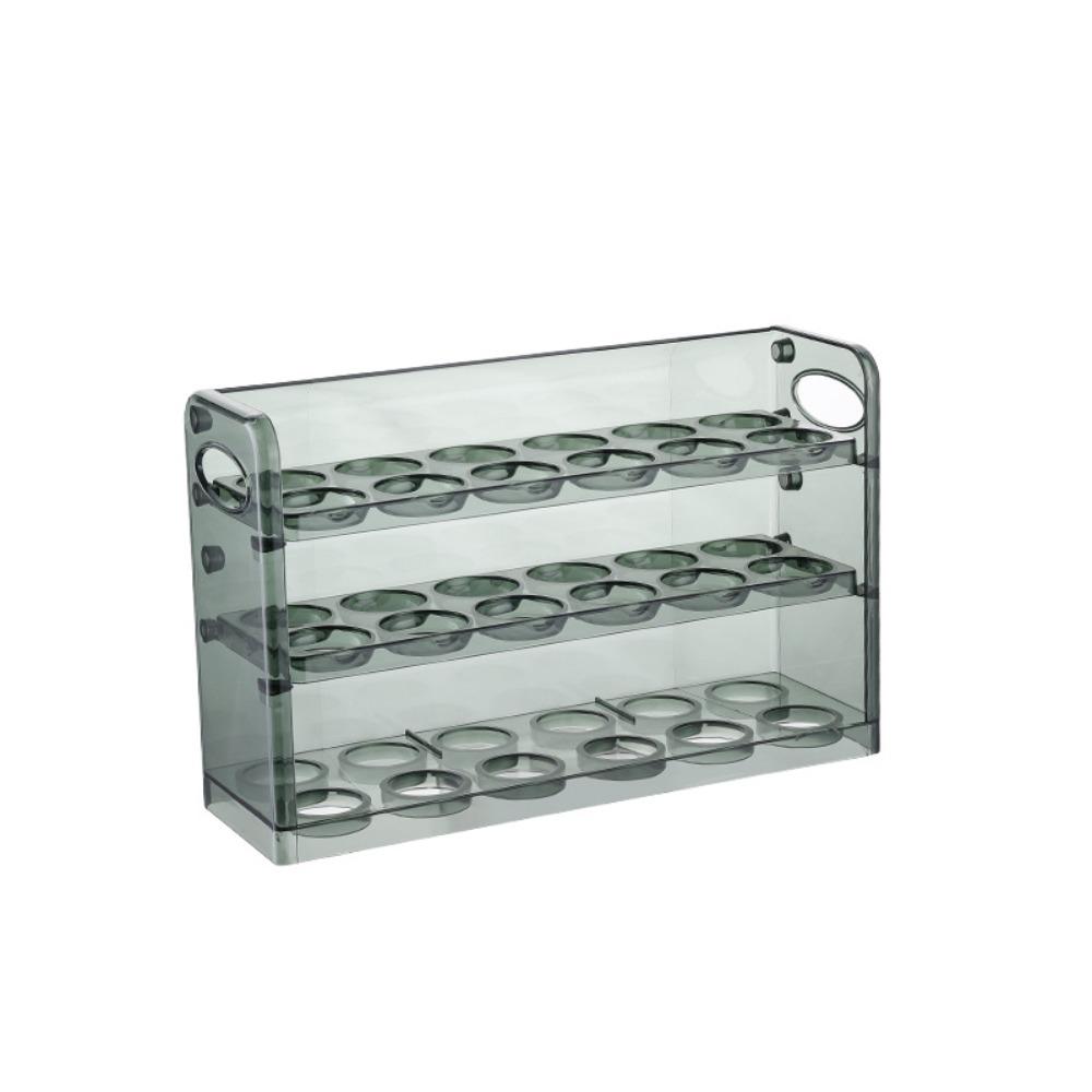 

Transparent Egg Container Large Capacity Egg Holder Support Durable Egg Storage Box Kitchen зелёный