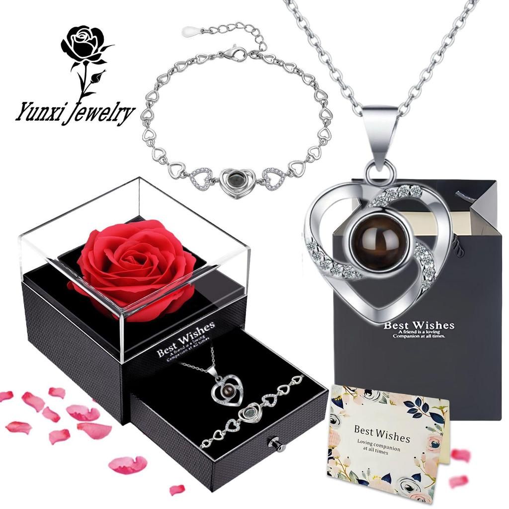 Heißverkaufendes Schmuckset: 100 Sprachen Projektionskette & Armband - Stilvolles & Vielseitiges Geschenk