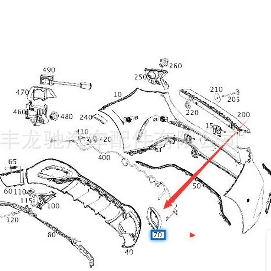 Tailpipe Trim for Mercedes-Benz C-Class W205 (2058852221, 2058852321)