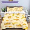 Banana Owl Print 3Pcs Bedding Setduvet Cover With 2 Bedropillowcase Home Birthday Gift