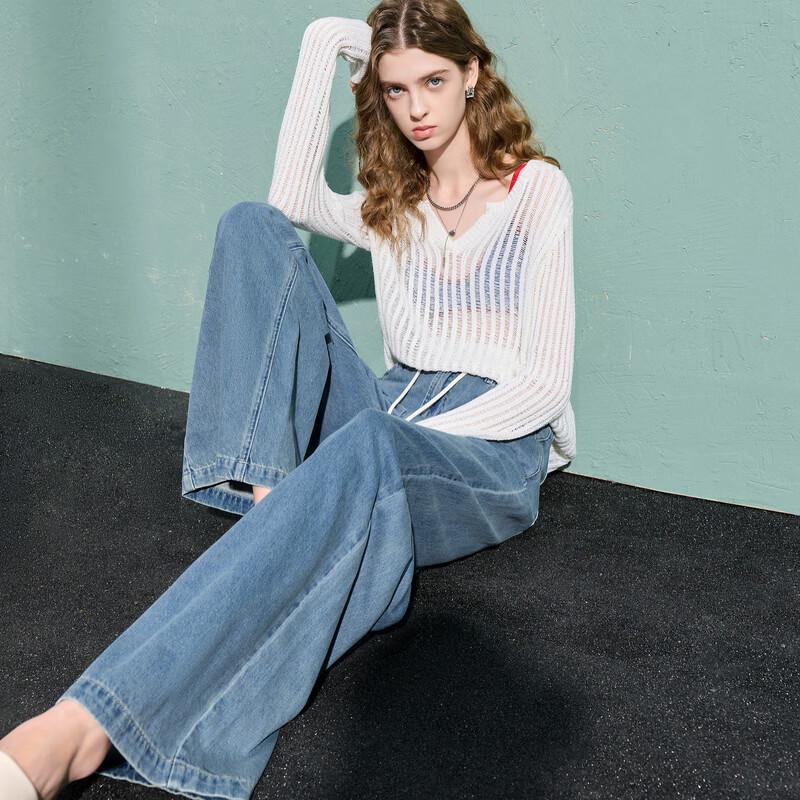 Women's Loose Wide-Leg Denim Jeans