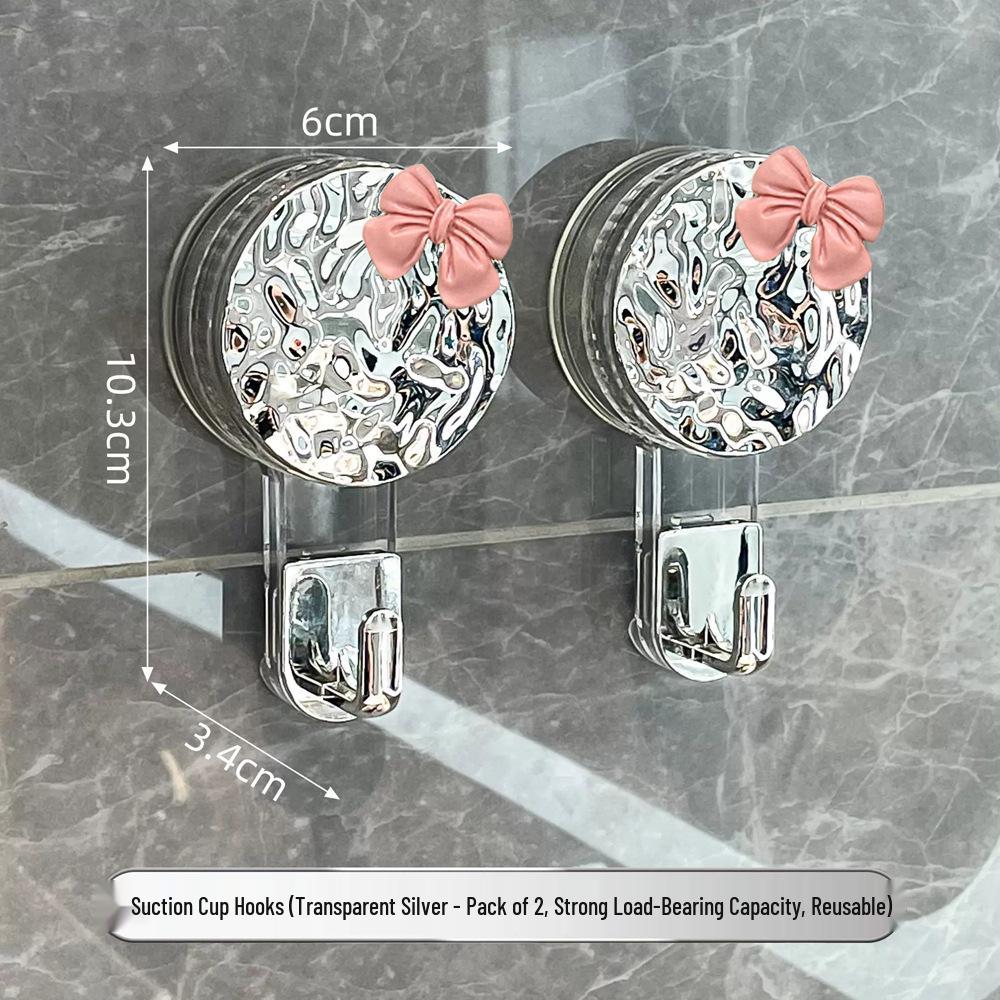 Powerful Suction Hook – No-Drill, No-Trace Adhesive for Bathroom Doors and Walls, Ideal for Towels and Clothes.