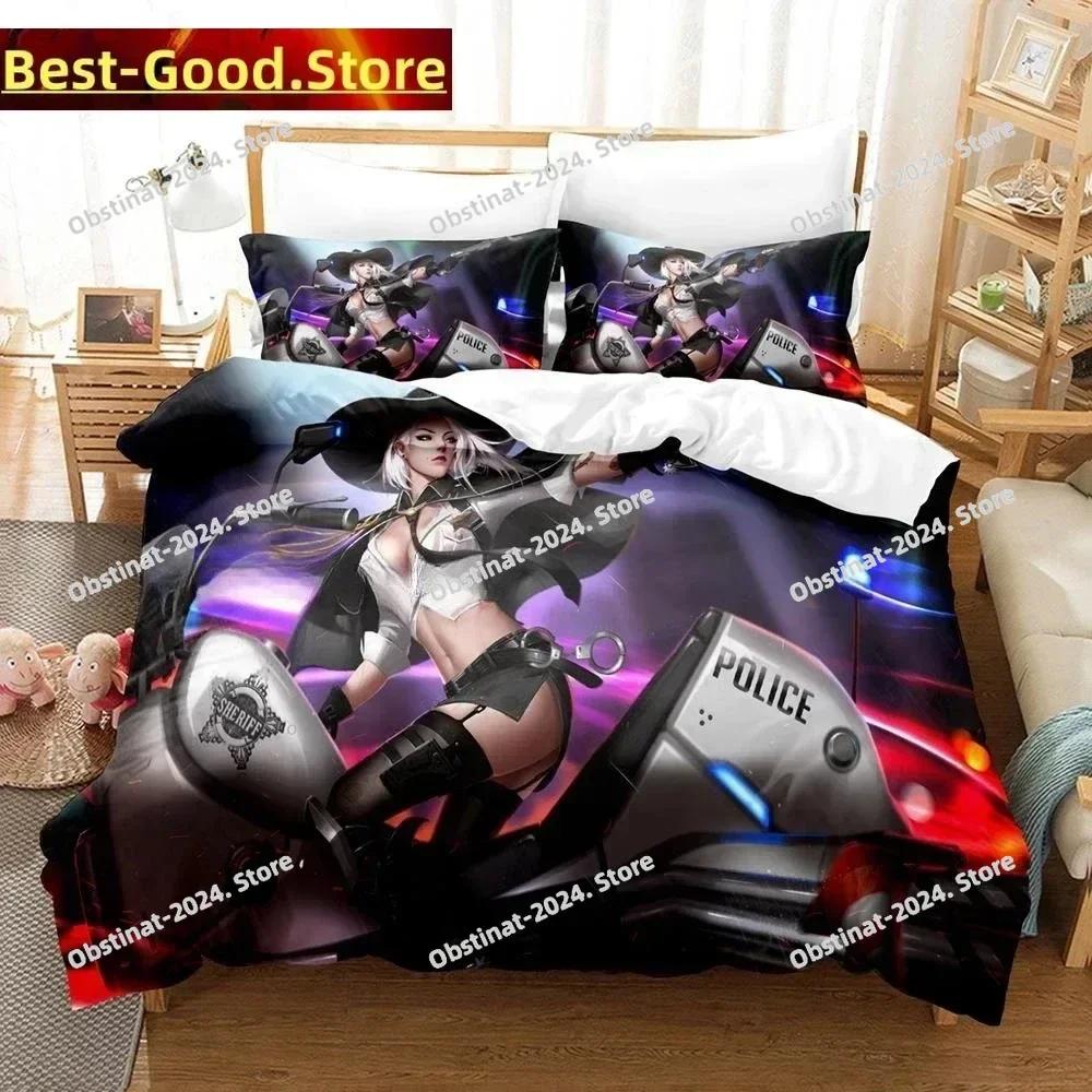 3D Anime Sexy Girls Overwatch Bedding Set Printed Bed Set With Pillowcase Duvet Cover Soft Single Double Queen Super King Size