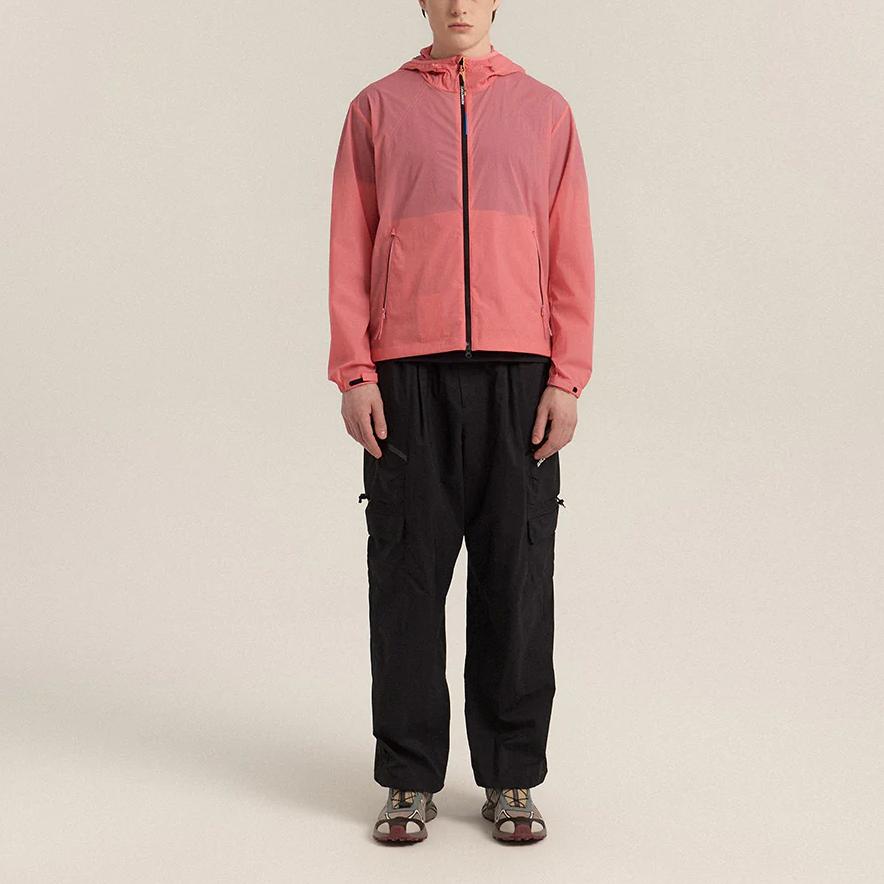 Salomon Modyssey Series Aero Outdoor Waterproof Lightweight Hooded Zip-Up Long Sleeve Jacket Unisex jackets Deep-Pink C28128