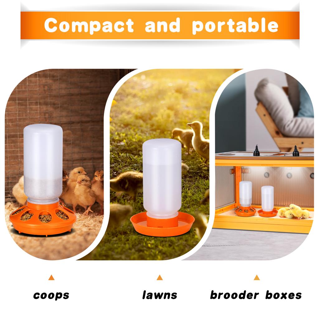 2Pcs Automatic Chicken Water Bucket Large Capacity Plastic Poultry Feeder Rooster Hen Feeding Device Farm Animal Water Supplies