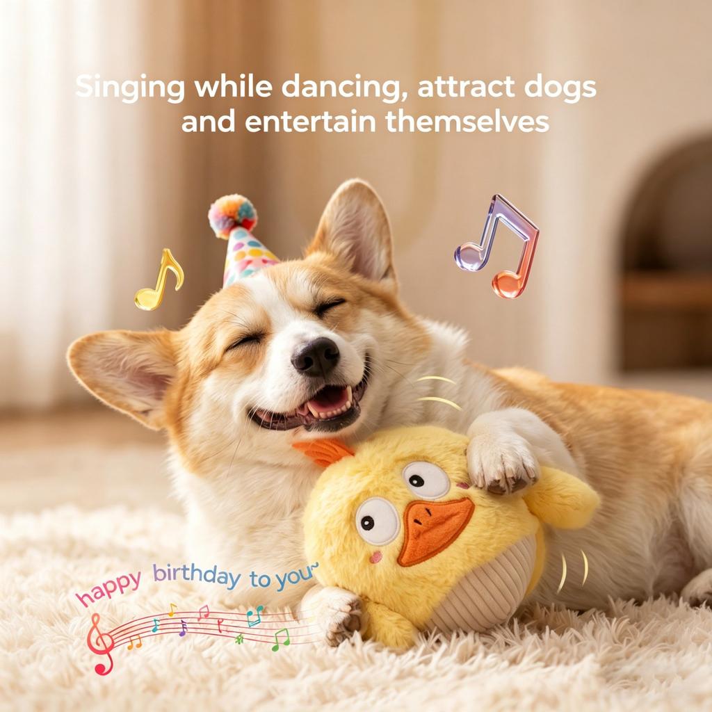 Dog Toys, Cute Animal Bouncing Balls, Sound-producing Plush Toys, Interactive Companion Pet Toys, Electric Dog Toys