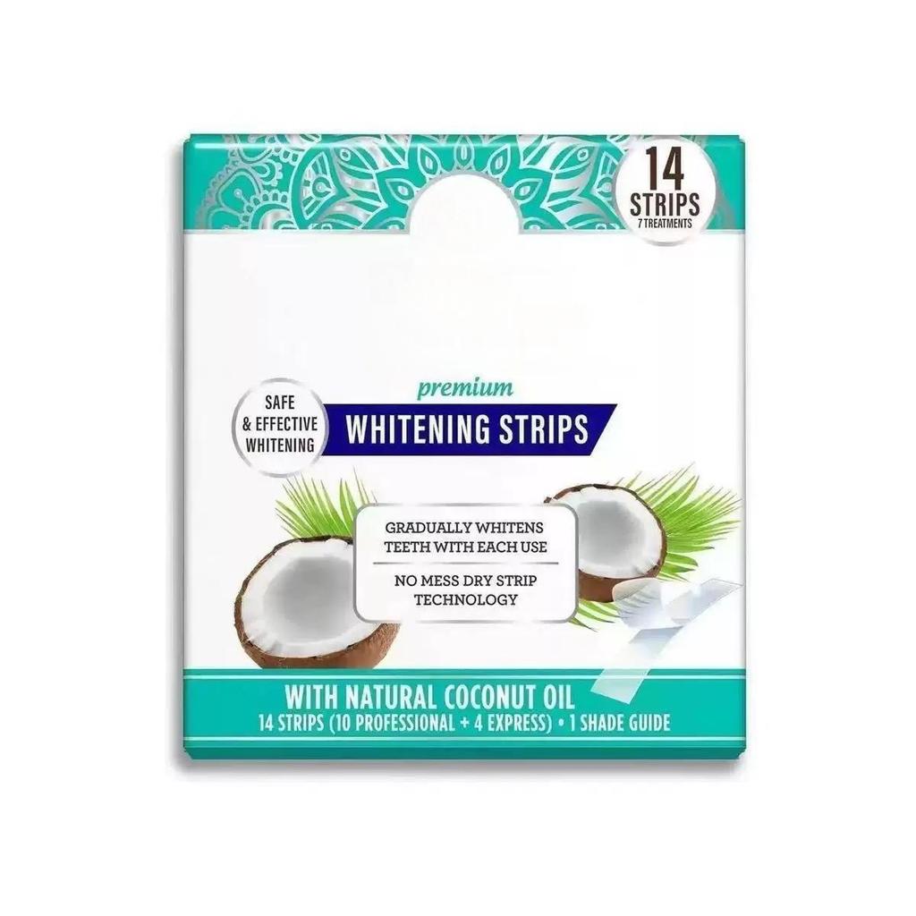 GuruNanda Coconut Oil Teeth Whitening Strips - 14 Count
