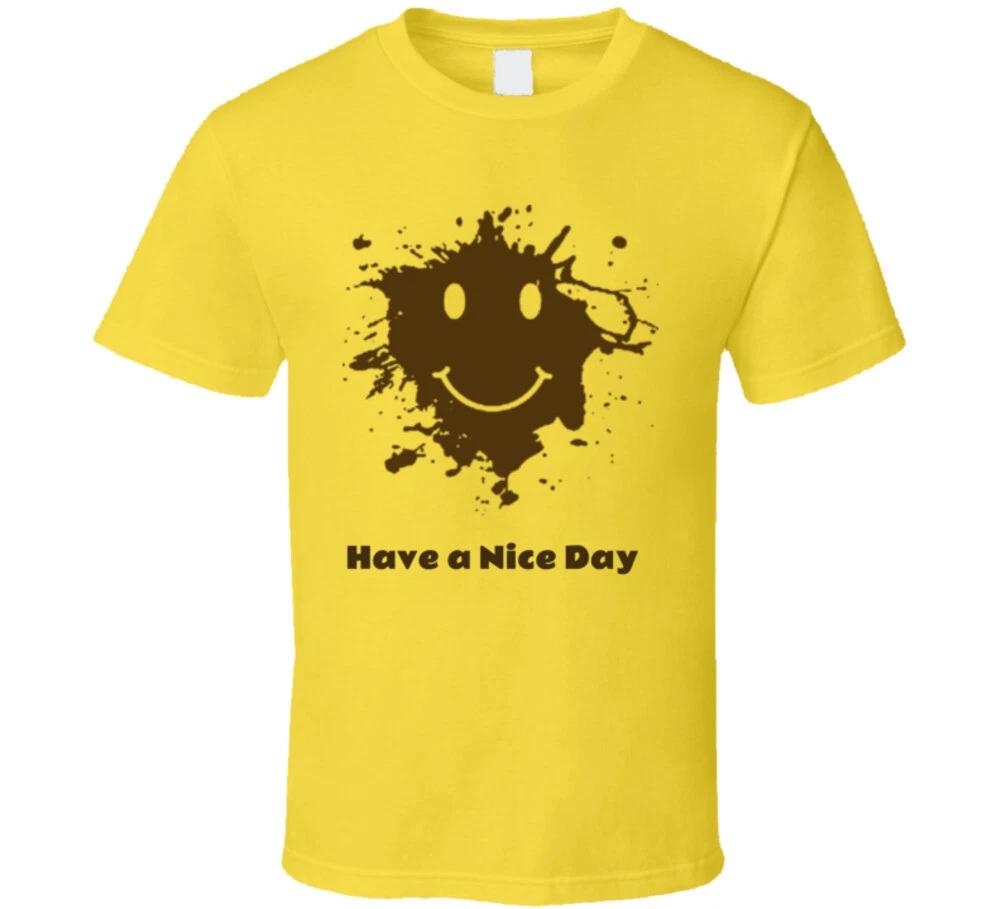 Forrest Gump It Happens Mud Spatter Running Smile Face T Shirt L