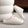 Hot Sale Bow Christmas Tree Cotton Slippers Autumn and Winter Warm Christmas Home Non-slip Hair Slippers New