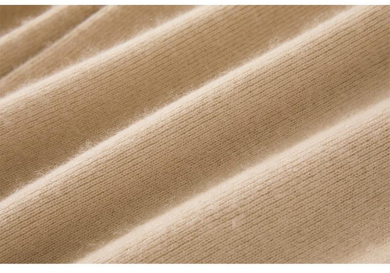 100% Pure Cashmere Women's High-Waisted Wide-Leg Knit Trousers