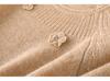 2026 Women's Pure Wool Sweater with 3D Floral Embroidery, Round Neck, Loose Fit, Elegant Knitwear