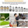 Sewer Jetter Nozzle with 1/4" 3/8" Connectors Stainless Steel Tips 10-Piece Clean Nozzle for Pressure Washer for Home Parking
