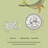 Avle S925 Sterling Silver Platinum-Plated Dolphin Earrings for Women - Style BSE881
