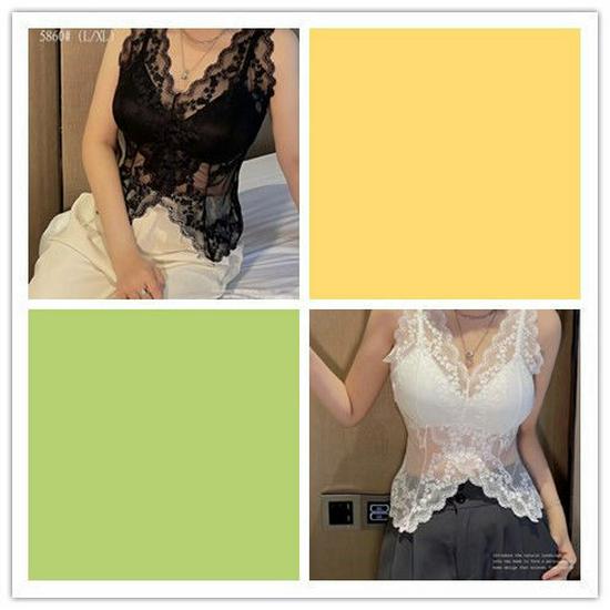 Lace Strappy Camisole - Sexy Anti-Exposure Vest with Beautiful Back Design & Chest Pad