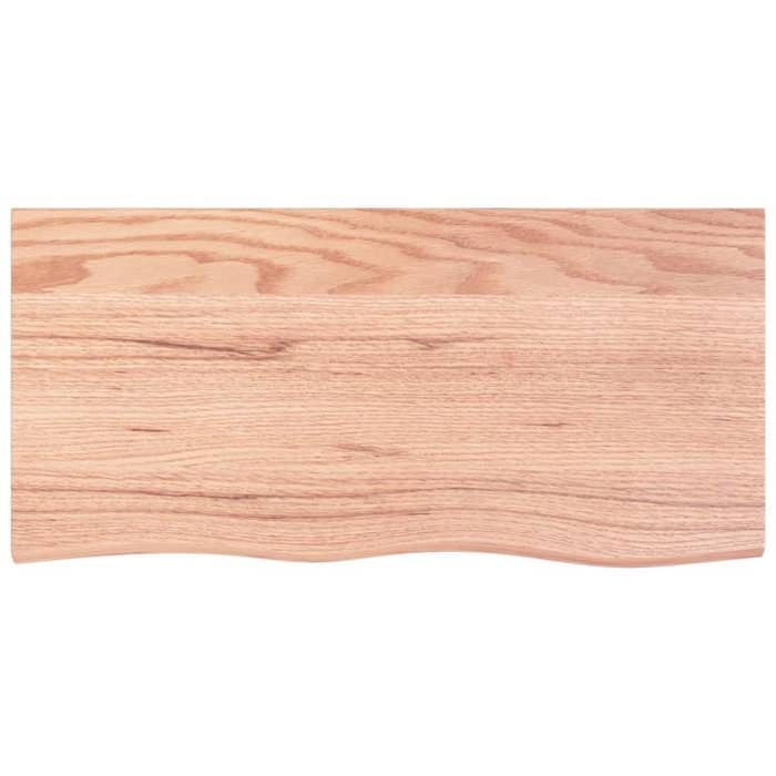 VidaXL Table Top Light Brown 100x50x4 Cm Treated Oak Wood 3156366