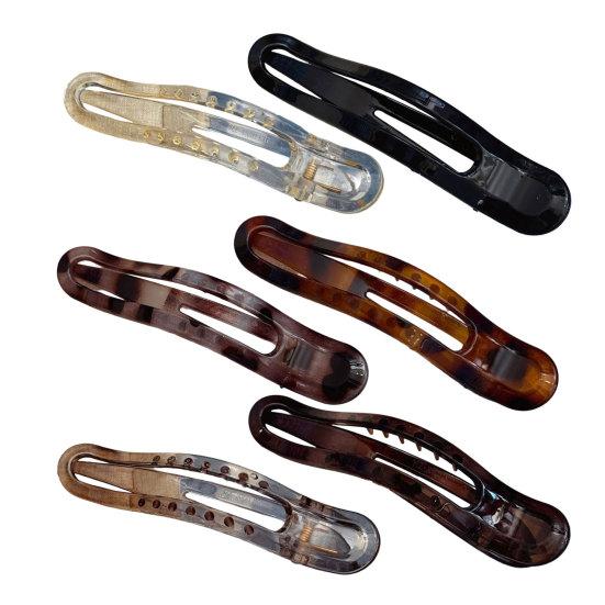 Kunststoff Haarspange Rutschfeste Zähne Transparente Rückseite Haarkralle Hairstyle-Werkzeug Tägliches Tragen Reise Haaraccessoires