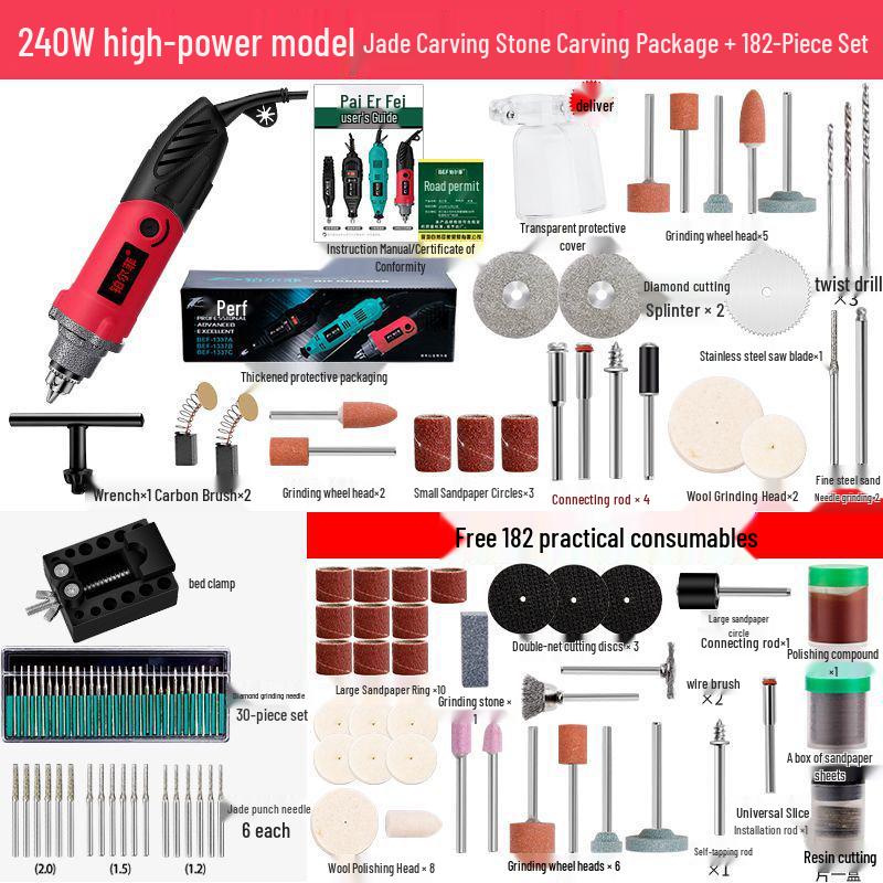 Compact Handheld Electric Grinder & Polisher for Jade Carving and Multifunctional Household Use