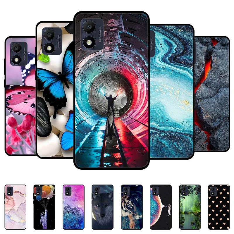 Etui do Alcatel 1B 2022 5031D 5031G Czarne Etui Silikonowe Miękkie TPU Pokrowiec na Telefon Fundas Case Dla Alcatel 1B 2022 5.5" Etui z Zderzakiem