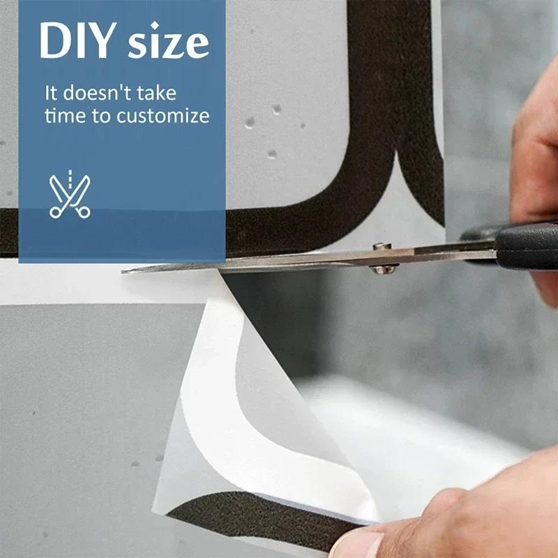 Bathroom Shower Curtains With Hooks Waterproof And Mildew Proof Durable Bathroom Screens Pe Eva Self-Crop Fabric Shower Curtains