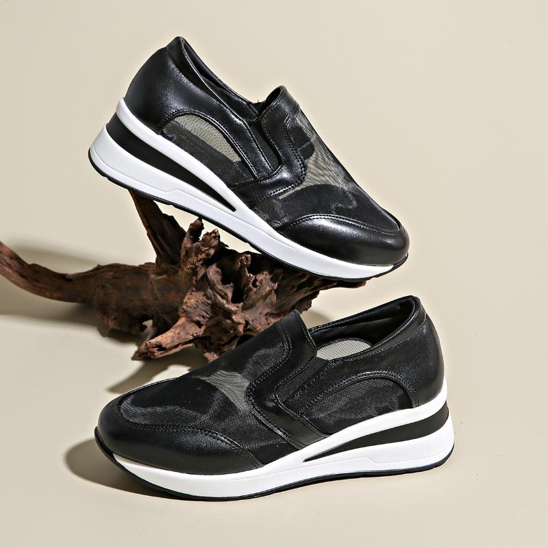 Fashion Summer Women's Shoes Mesh Platform Shoes Non Slip Women Wedge Shoes Breathable Trend Women Sneakers 2025 New Zapatillas De Mujer