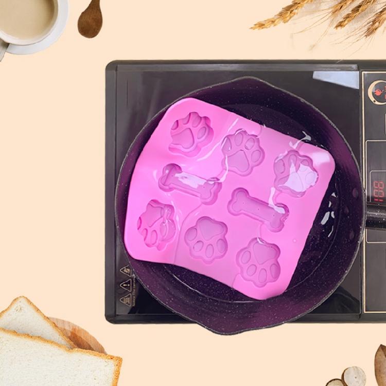 Silicone Baking Mold Dog Footprints Shape Bakeware Tools Baking Supplies Gift