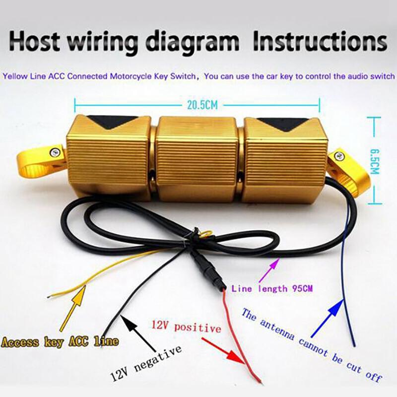 NEW-Motorcycle MP3 Player Handlebar Speaker Bluetooth Music FM Radio Waterproof Adjustable Bracket Bike O Stereo 12V