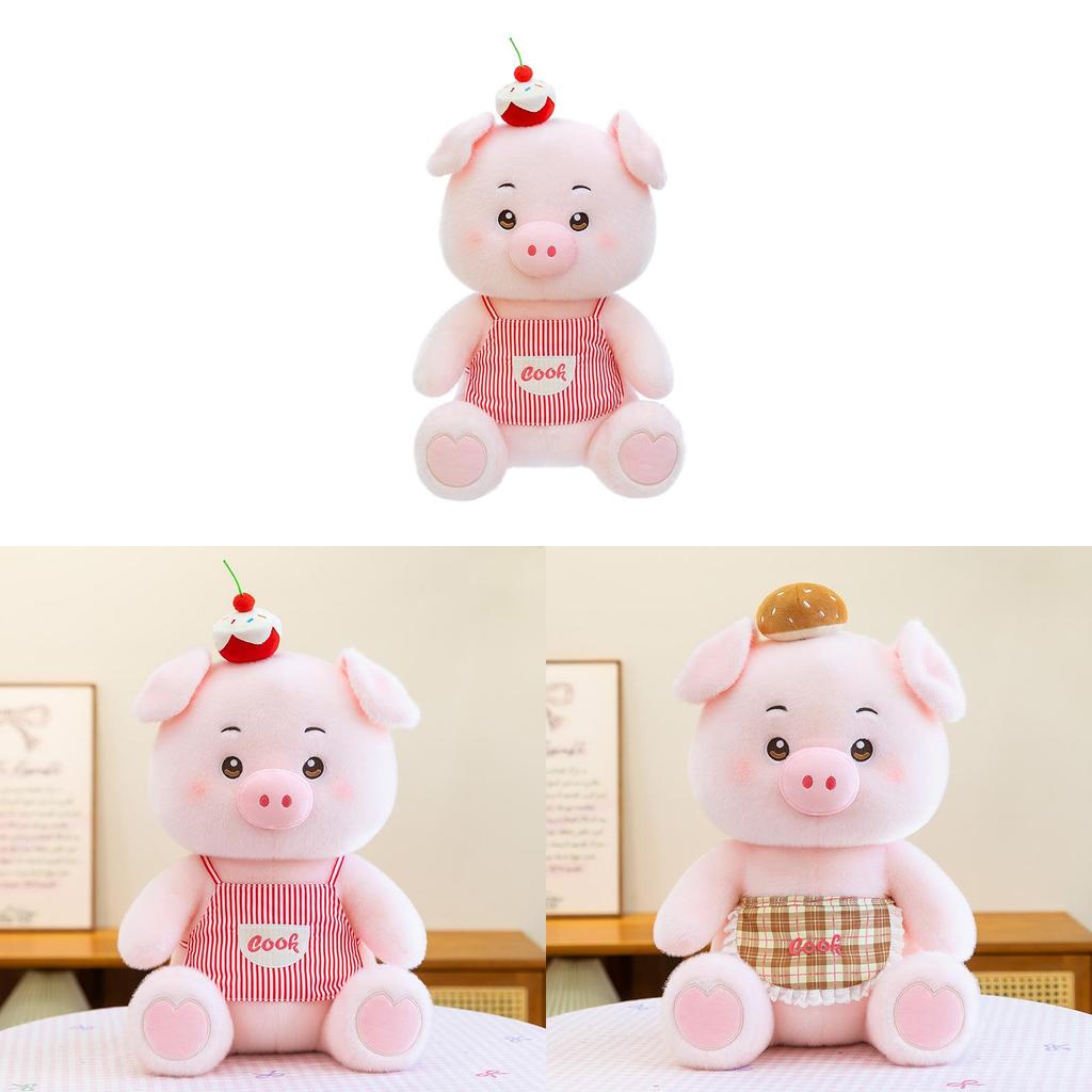 Cute Cartoon Baking Pig Plush Toy With Pp Cotton Filling For Kids And Girls