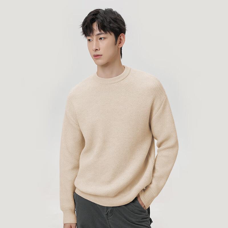 Mark Fairwhale Men's Retro Loose Fit Textured Knit Sweater